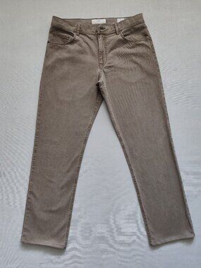 Brax Feel Good Cooper Fancy Regular Fit Pants Men's 34x34 Beige Tan 5-Pocket
